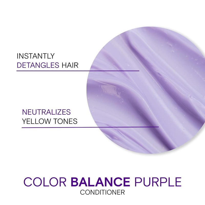 Joico Color Balance Purple Shampoo & Conditioner - Eliminate Brassy Tones | Boost Vibrancy & Shine | UV Protection with Rosehip Oil & Green Tea Extract