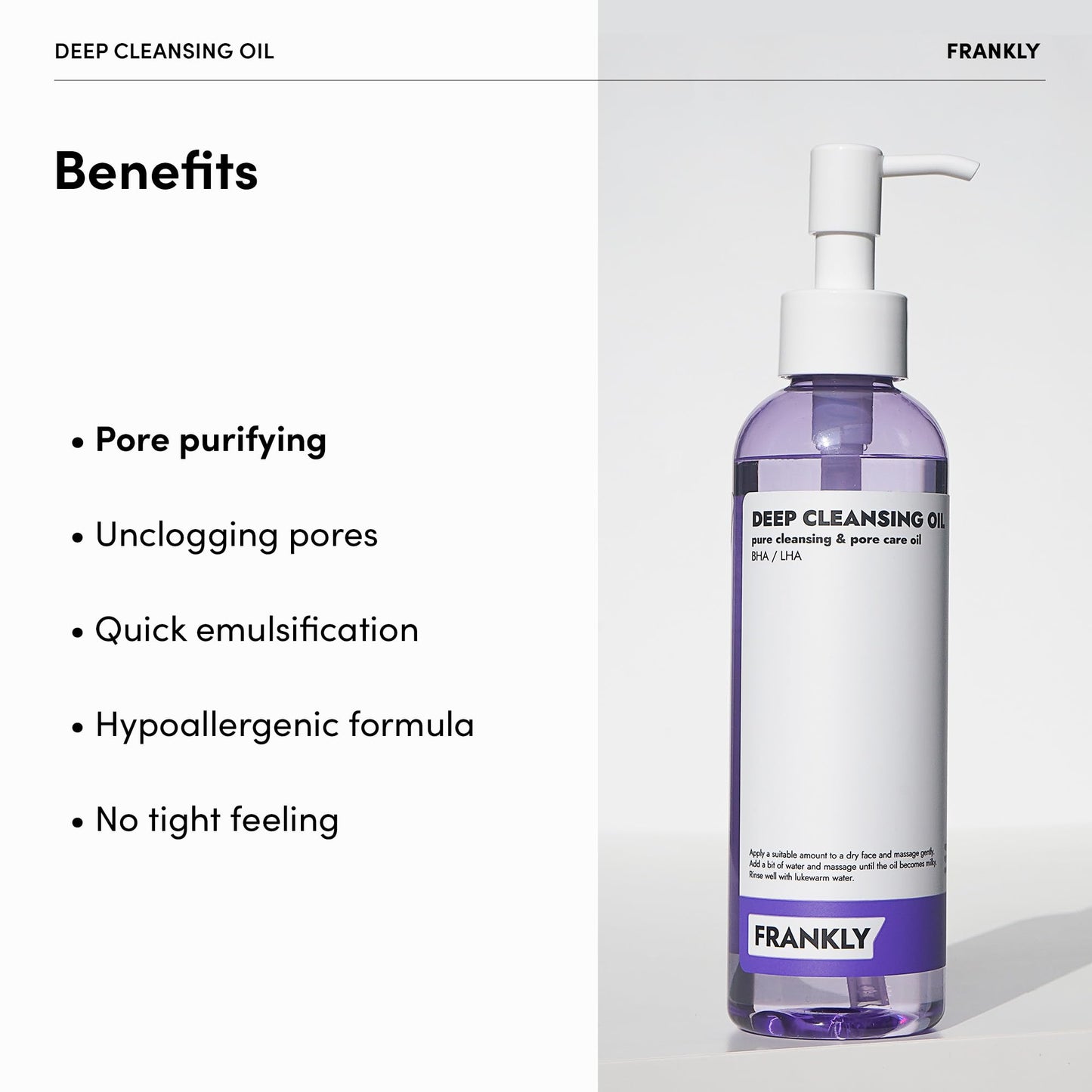 FRANKLY Pore Perfecting Set – Closer Serum, Toner Pads & Cleansing Oil | Deep Cleansing, Hydration & Pore Refining | Vegan Korean Skin Care | Skincare Gifts for Women