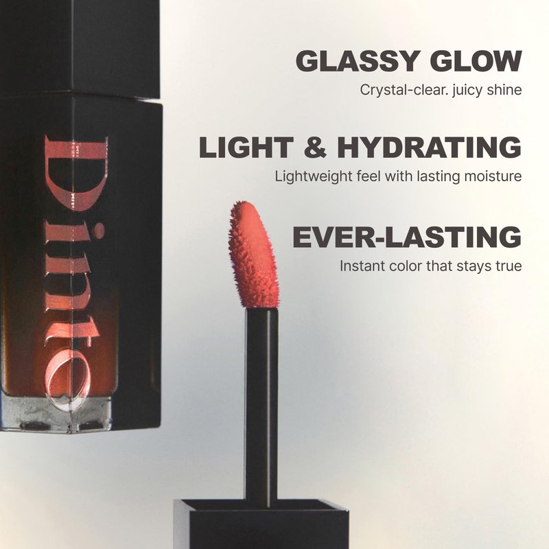 DINTO Blur-Glowy Lip Tint - Glossy Finish, Hydrating, Long Lasting, Lightweight Texture, Non-Sticky, Vegan & Cruelty-Free, K beauty (220 Deo Volente, 0.11 fl.oz)
