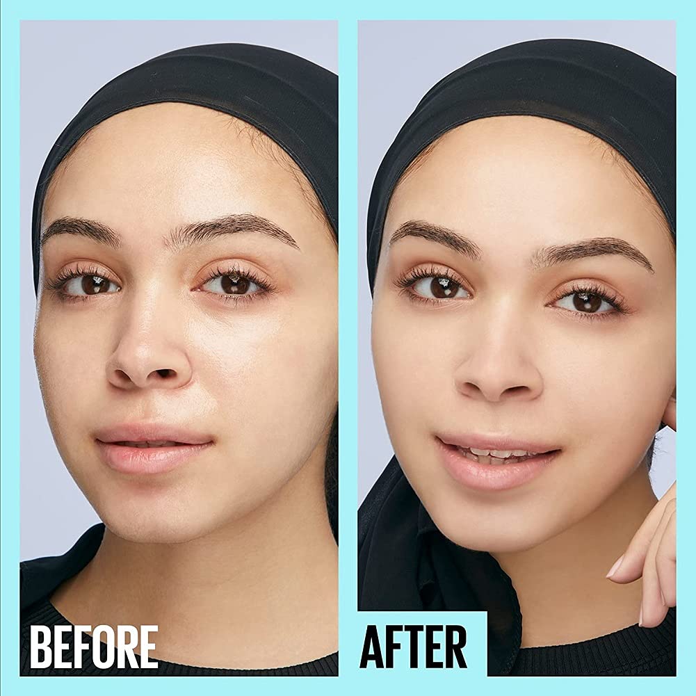 Maybelline Fit Me Matte + Poreless Mattifying Face Primer Makeup With Sunscreen, Broad Spectrum SPF 20, 16HR Wear, Shine Control, Clear, 1 Count