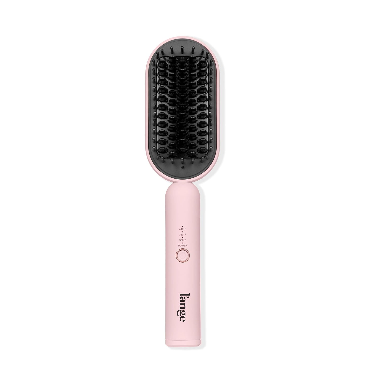 L'ANGE HAIR Mane Pass Straightening Hot Brush | Hair Straightening Brush with Ceramic Bristles & Negative Ion Technology | Adjustable Temp | Auto Shut-Off & Dual Voltage | (Black)