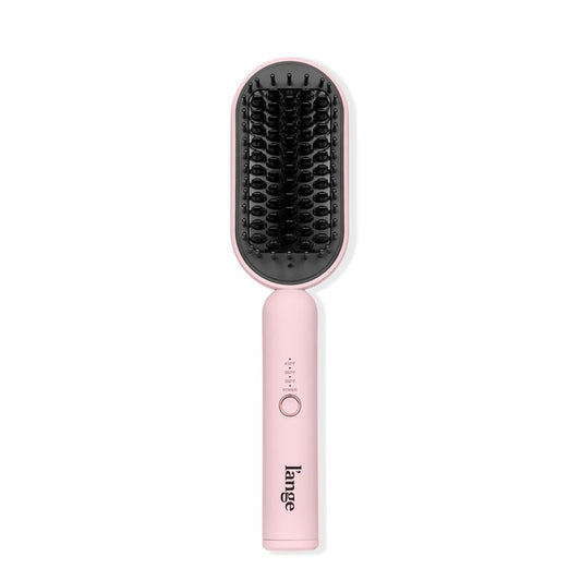 L'ANGE HAIR Mane Pass Straightening Hot Brush | Hair Straightening Brush with Ceramic Bristles & Negative Ion Technology | Adjustable Temp | Auto Shut-Off & Dual Voltage | (Black)