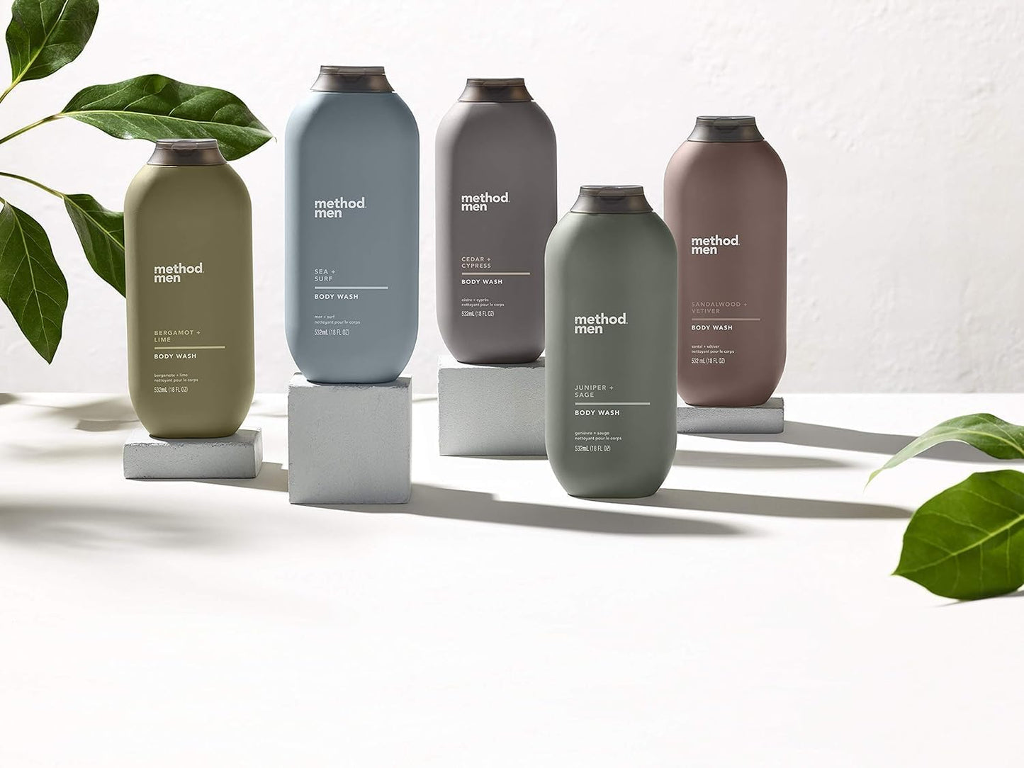 Bundle of Method Sea + Surf Body Wash, 18 oz (Pack of 1) + Method Sea + Surf Body Lotion, 14 oz (Pack of 1), + Method Glacier + Granite Deodorant, 2.65 oz (Pack of 1)