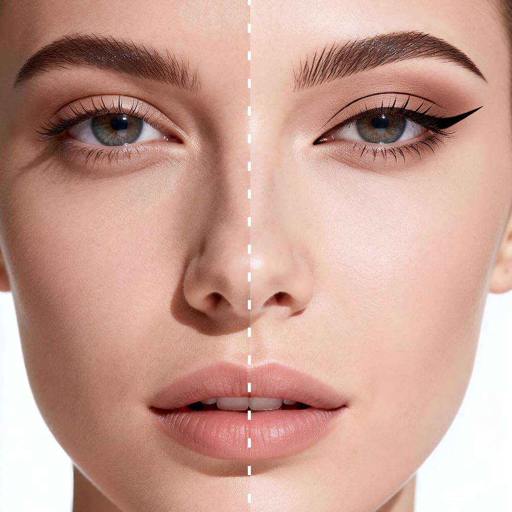 Catkin Liquid Eyeliner Pen Ultra-fine Waterproof Smoothy Stay 24 hrs Long Lasting Quick Drying for Sensitive Eyes Alcohol Free Natural Brown