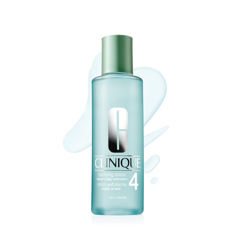 Clinique 3-Step Clarifying Lotion Face Exfoliator 4 | Toner With Witch Hazel + Salicylic Acid | For Oily Skin Types, 13.5 Fl Oz