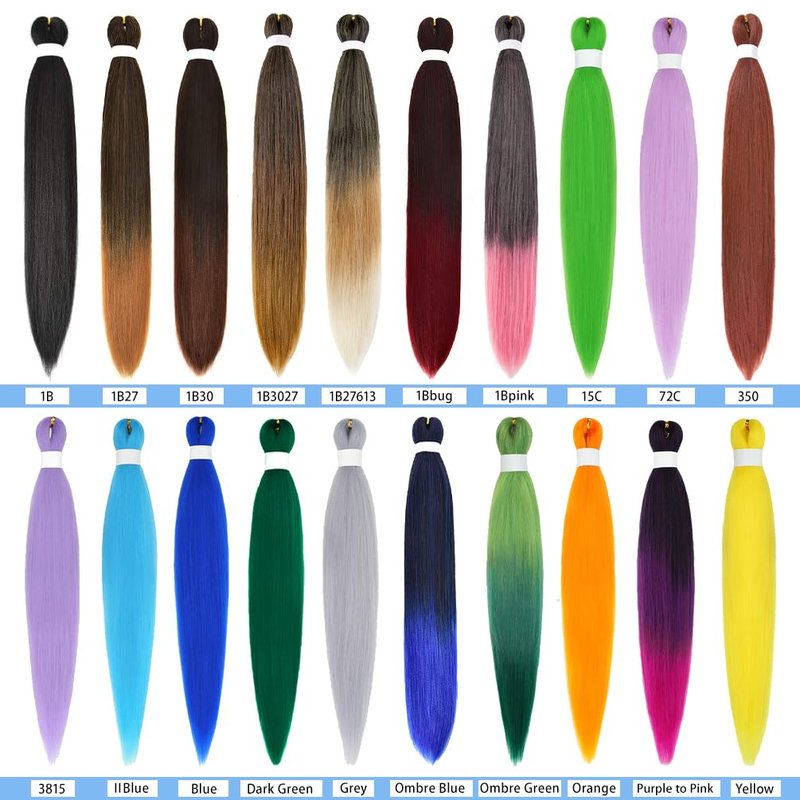 8 Pack Braiding Hair Pre Stretched - 26" 100G/Pack Premium Pre Stretched Braiding Hair Extensions, Professional Itch Free Hot Water Setting Perm Yaki Texture Prestretched Hair(1B)