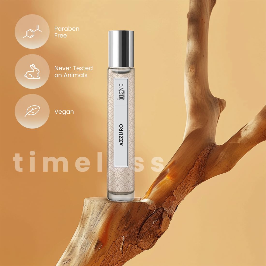 Instyle Fragrances, Azzuro, Rollerball, Women’s Eau de Toilette, Vegan, Paraben-Free, Phthalate-Free, Never Tested on Animals, 0.34 Fluid Ounces