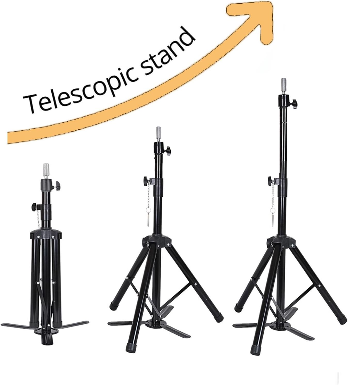 Wig Stand Tripod - Heavy Duty Adjustable Mannequin Holder for Styling | 55-Inch with Pedal