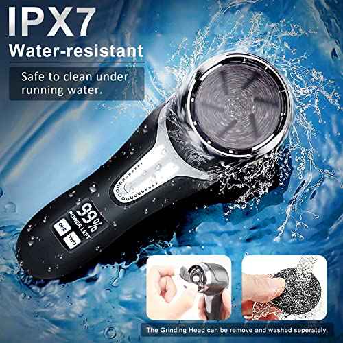 Electric Callus Remover for Feet with Vacuum, Professional Pedicure Tools Kit, Rechargeable Waterproof Foot File for Foot Care Deadskin Remover with 3Heads&2Speed,LCD Display