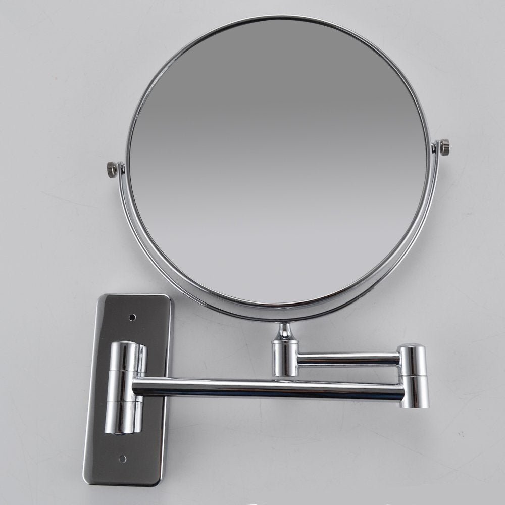 Magik 10x Magnification Two-Sided Swivel Wall Mount Mirror 8-Inch, Polished Chrome (10X)