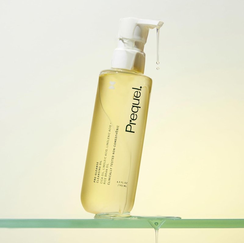 Prequel Skin Pre-Gleanse Oil Cleanser - Gentle Double Cleansing Oil with Cica | 6.5oz for All Skin Types