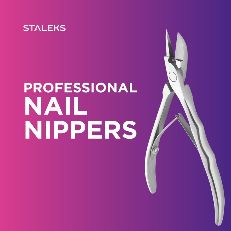 Staleks EXPERT 60 Nail Nippers 16 mm – Long Blades with Heel – Extended Grooved Handles for Precise Pedicure