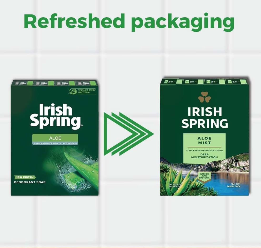 Irish Spring Aloe Bar Soap 3.75 Oz-pack of 20 Bars