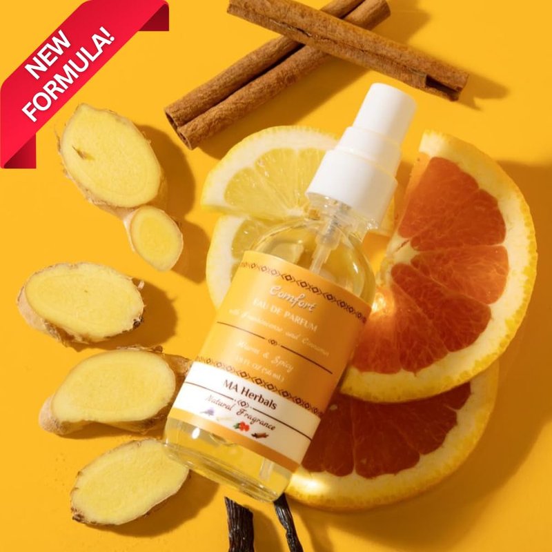 MA Herbals Comfort Cinnamon & Frankincense Natural Fragrance | w/Notes of Tobacco, Vanilla, Caramel, and Amber | Unisex Gourmand Eau de Parfum made with Essential Oils