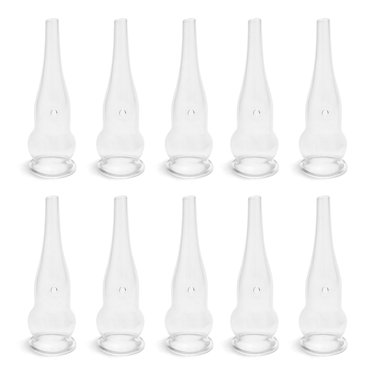 Acne Blackhead Absorbing Electrotherapy Beauty Machine Accessories - 10 Gourd-Shaped Glass Tubes