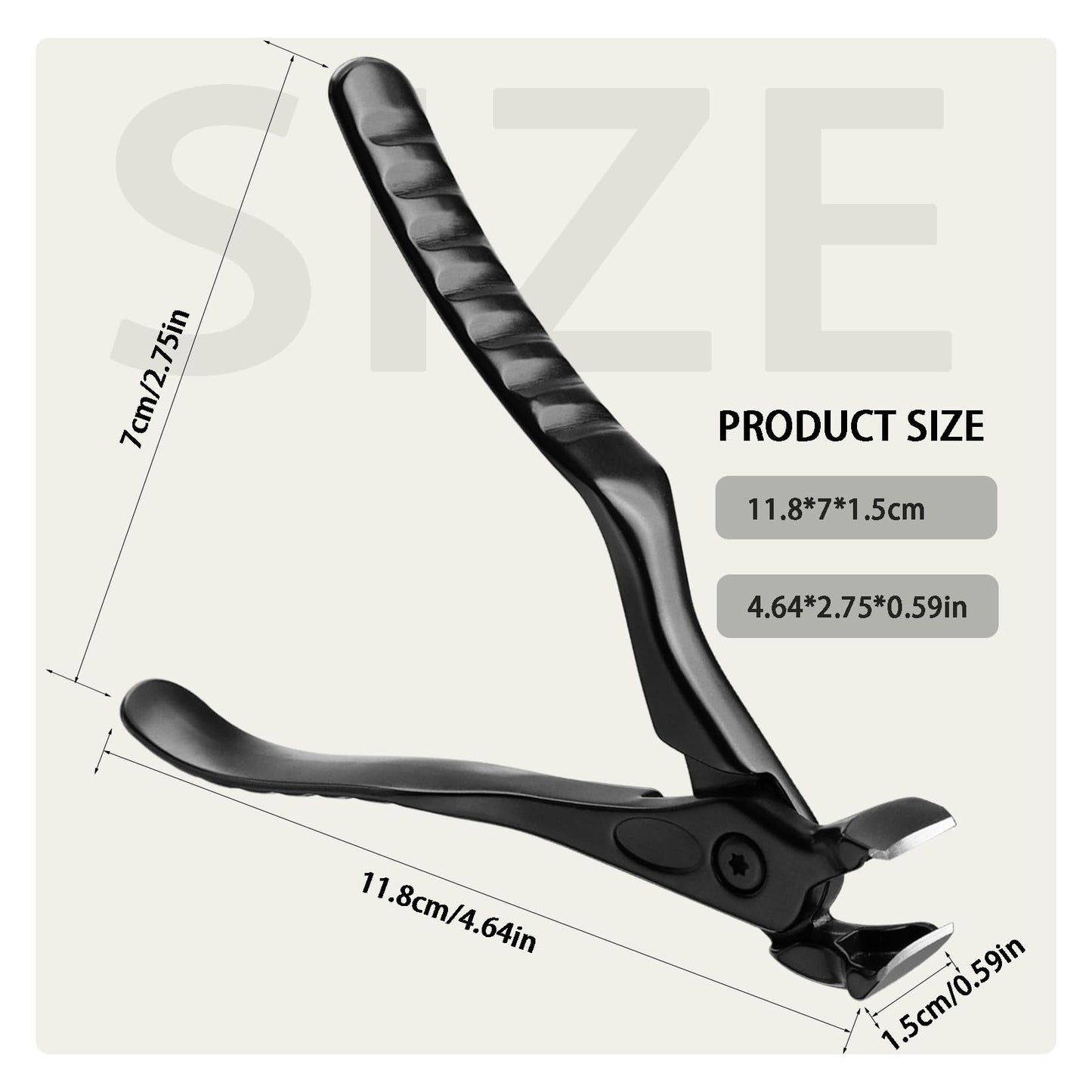 XGIZMOO Toenail Clippers for Thick Toenails-Angled Head,Toe Nail Clippers for Thick Nails for Seniors,Finger Nail Clippers for Men with Wide Jaw Opening, Heavy-Duty Nail Cutters