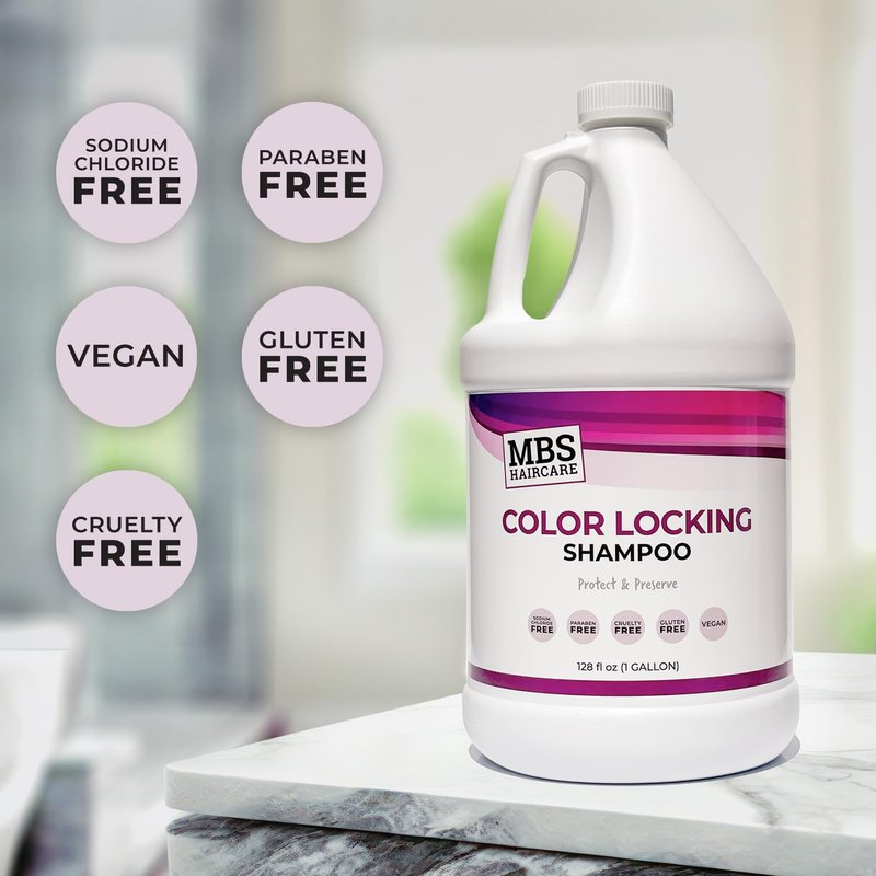 MBS Haircare Color Locking Shampoo - Sodium Chloride Free, Paraben Free, Vegan