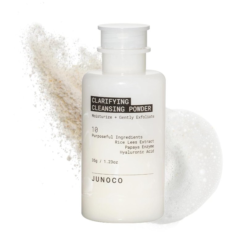JUNO & Co. JADE Cleansing Powder - Gentle Exfoliating Face Cleanser with Rice & Papaya Enzymes | 35g