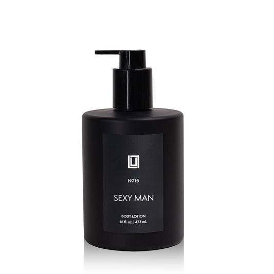 Lulu Candles | Sexy Man | Moisturizing Body Lotion | Soothing Shea Butter & Aloe | Nourishes Dry Skin With Moisture, No Paraben, Dye Free, Non-Greasy - 16 Fl. Oz.