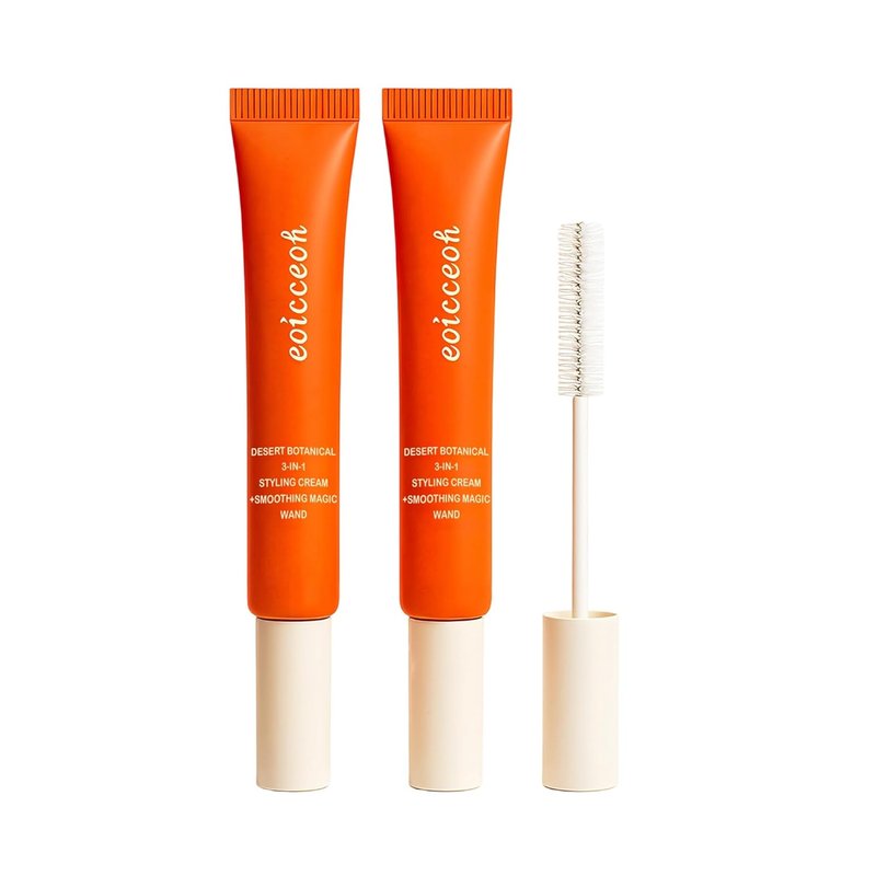 Flyaway Taming Wand | 3-in-1 Cactus Fruit Hair Styling Cream - Tame Flyaways, Smooth Frizz, Travel Size, 0.6 oz, 2-Pack