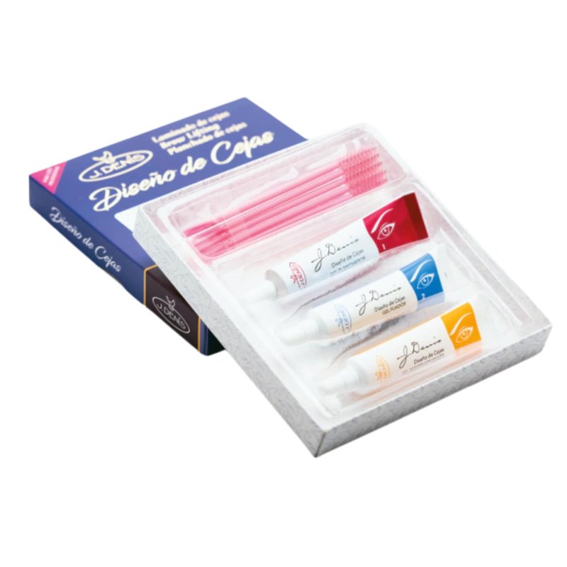 J. Denis Professional Eyebrow & Eyelash Kit – 2-Pack for Precision Brow Shaping & Lash Lifting – Achieve Perfect Brows & Lashes at Home