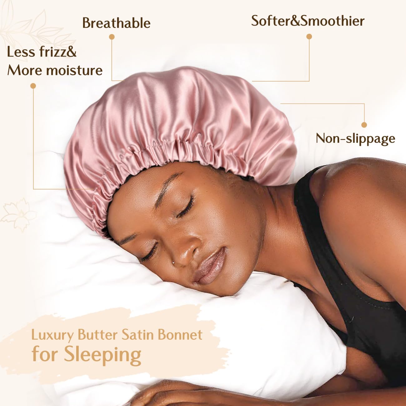 YANIBEST Heatless Curl Overnight Set with Hair Scrunchies Clip and Satin Bonnet