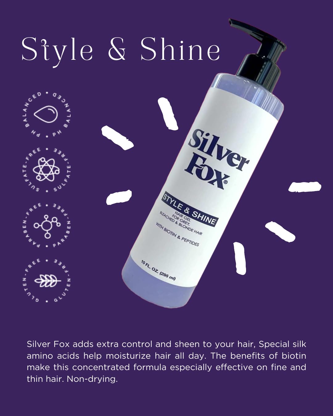 Silver Fox Style & Shine Hair Gel