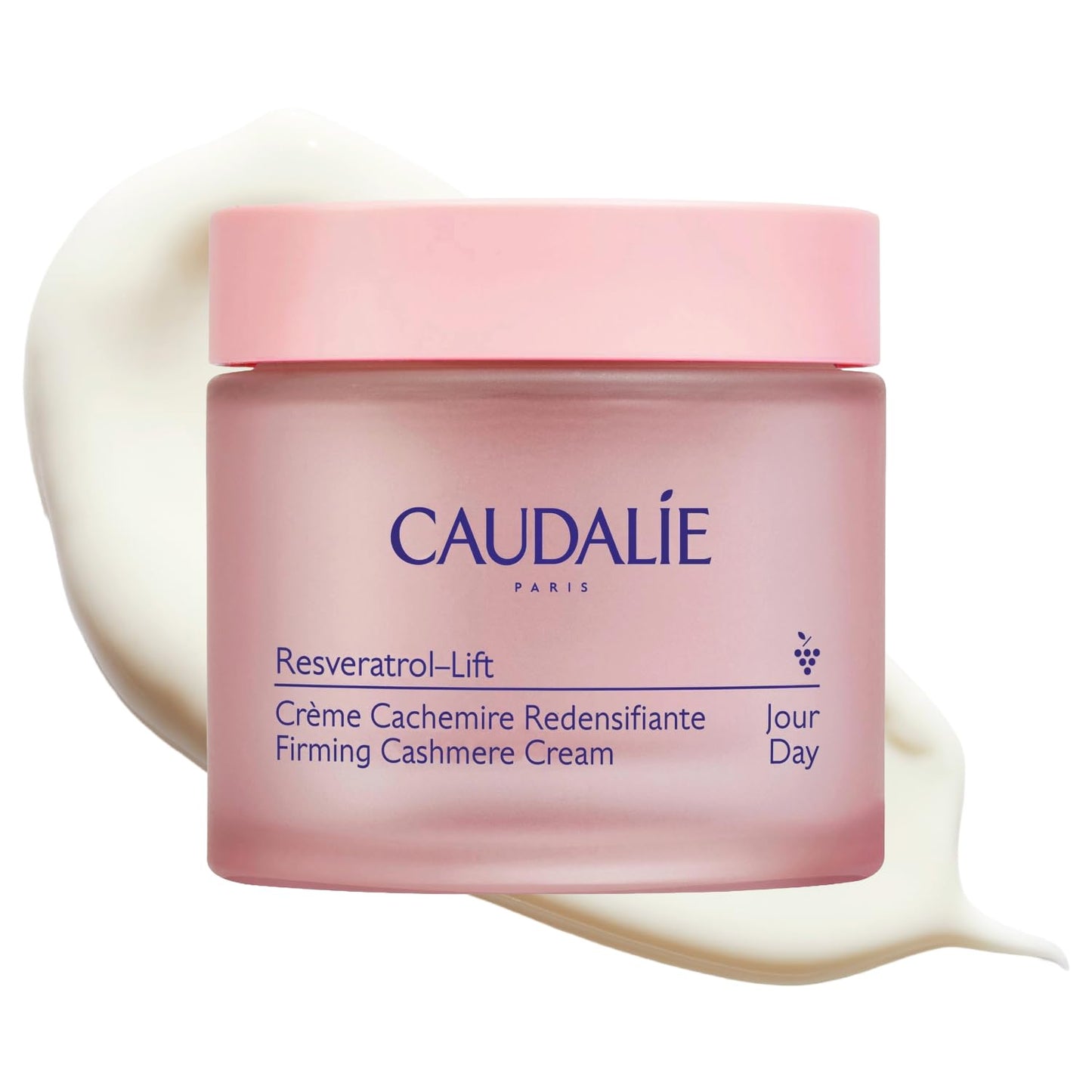 Caudalie Resveratrol-Lift Retinol Alternative Firming Cashmere Cream, Anti-Aging Moisturizer with Resveratrol, Hyaluronic Acid & Vegan Collagen, Refillable Jar - 50 mL