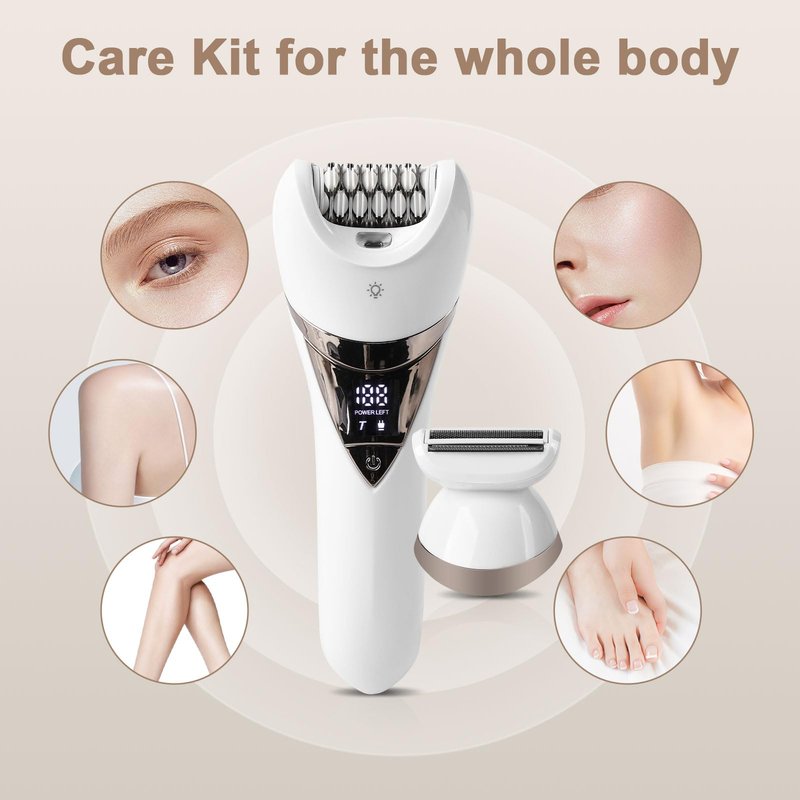 Epilator for Women,Cordless Epilators Hair Removal,Women Shaver for Leg,Armpit,Arm Trimmer,Shave& Epilate,Wide Head for Fast Epilation,Wet & Dry,2 Speeds