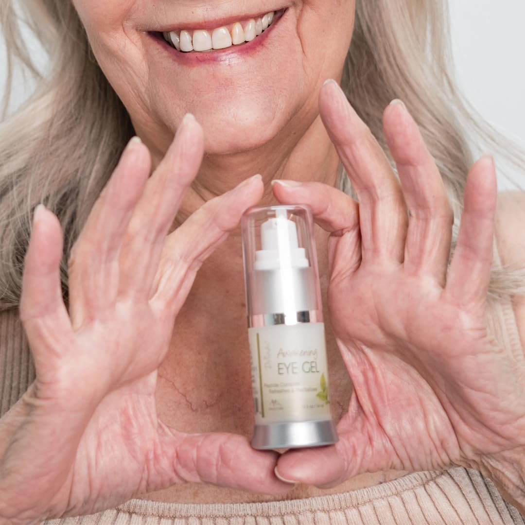Deluvia Daily Under Eye Gel - Reduces the Appearance of Puffiness, Wrinkles, Fine Lines, Bags, Dry, Crepe Skin - Organic Aloe, Vitamin E, Hyaluronic Acid - Firming Moisturizing..