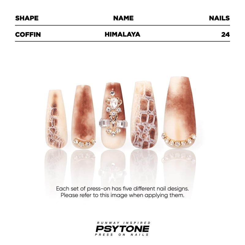 PSYTONE Press on Nails Long Rhinestone Pink Fake Nails Black Nails Square Bling Glossy 3D Flower False Nail Tips Artificial Nails Finger Manicure for Women and Girls-30pcs (Long Nails 1)