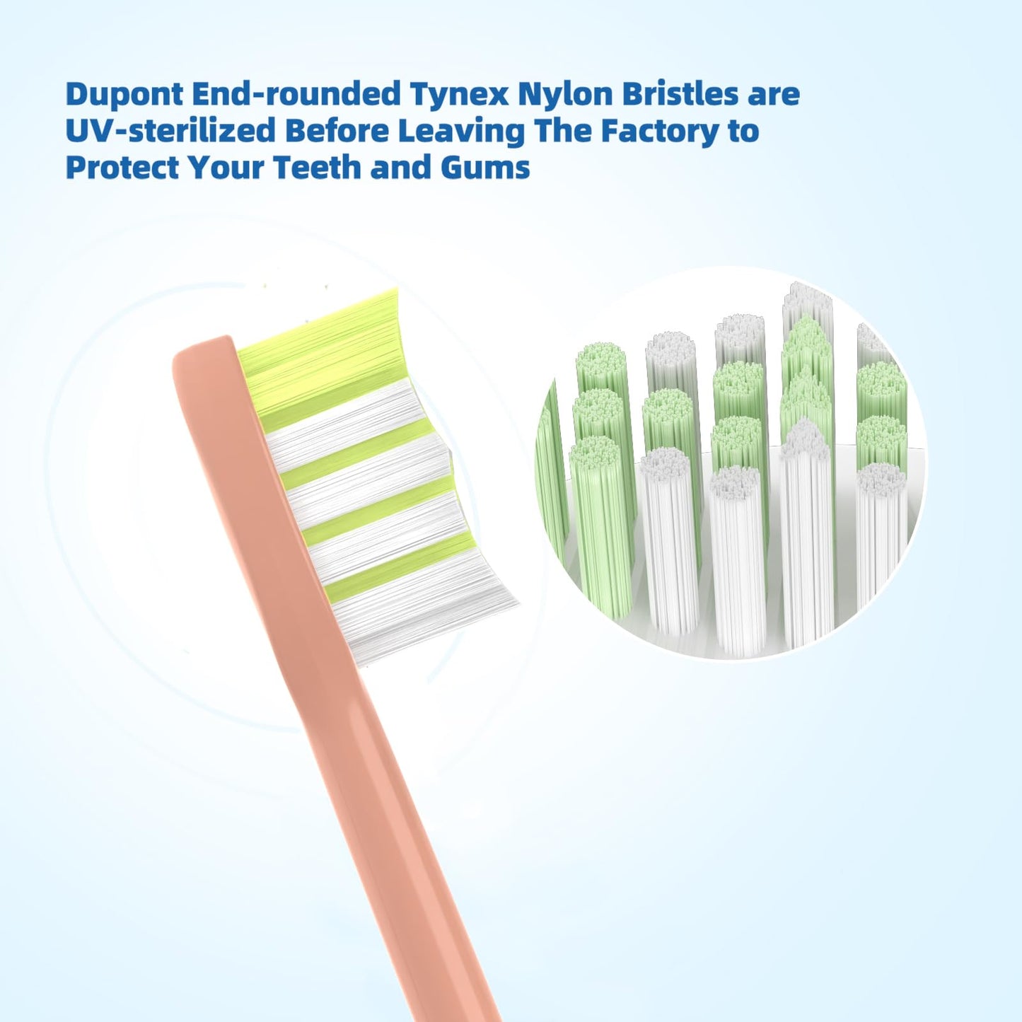 One Series Replacement Toothbrush Heads Pisonicleara Compatible with sonicare Philips BH1022/03 HY1100/02 HY1102 (8-pc) Battery Brush, Mango Snow White Travel Refill (one-Shimmer)