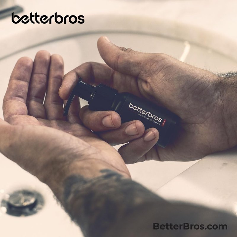 BetterBros Men’s Hydrating Face Serum – Hyaluronic Acid Complex, Anti-Aging & Firming Formula for Smooth, Youthful Skin