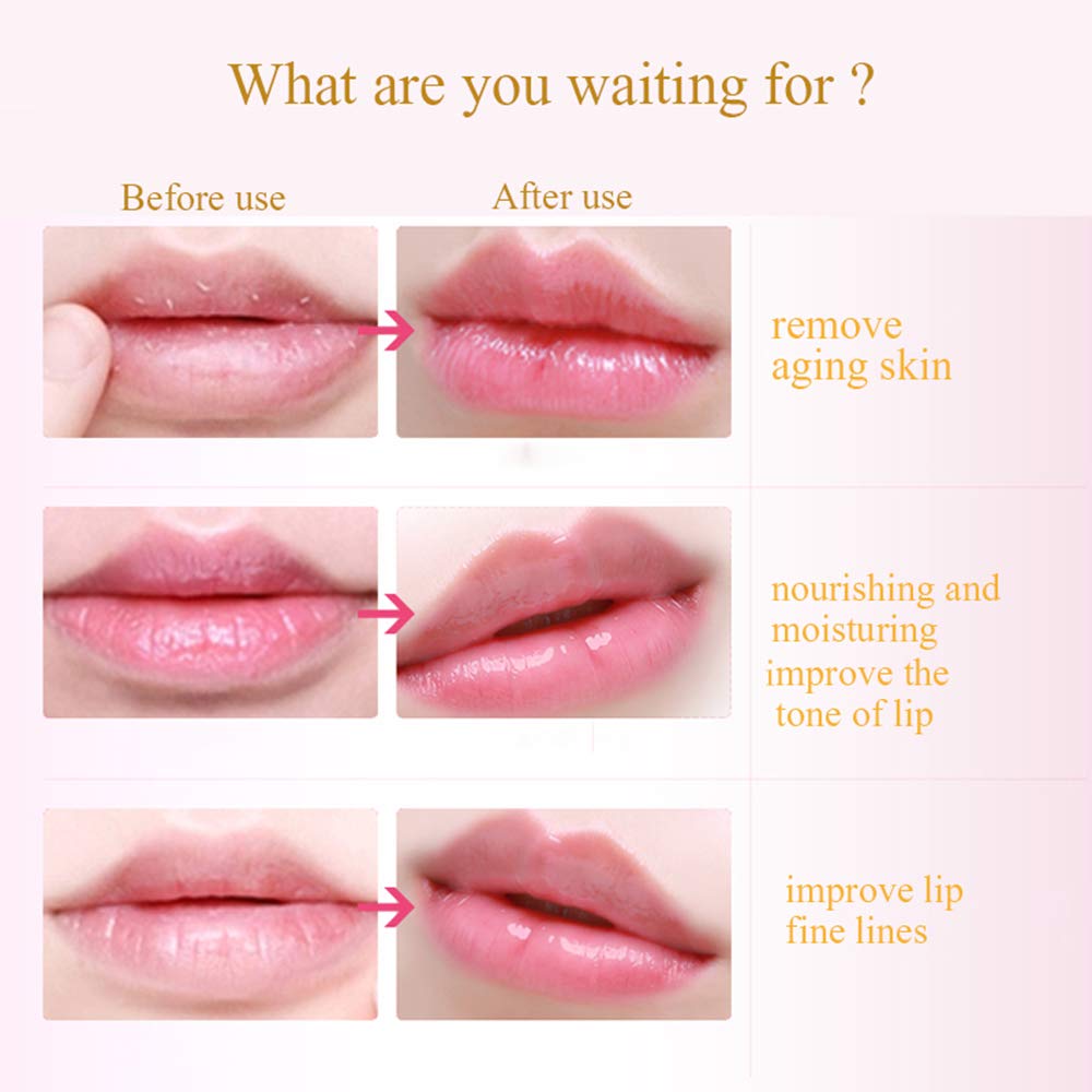 Felico Lip Mask Patches,30PCS Collagen Crystal Pink Care Gel Pads,Moisturizing Anti-Wrinkle Anti-Aging Firm Hydrate Lips,Remove Dead Skin Fine Lines Moisture Essence Make Your Dry Lip Attractive Sexy