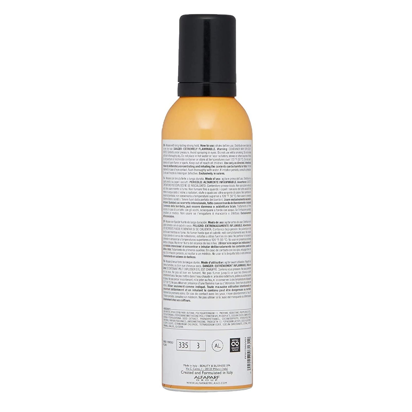 ALFAPARF MILANO Style Stories Firming Mousse Styling Product - Strong Hold - Long-Lasting - All Day Hold - Professional Salon Quality - 8.45 fl. oz.