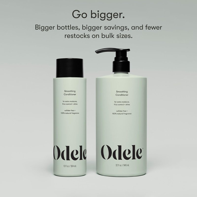 Odele Smoothing Sulfate-Free Conditioner for Extra Moisture, Frizz Control, Shine, and Straight to Curly Hair Types, 32 Fl Oz
