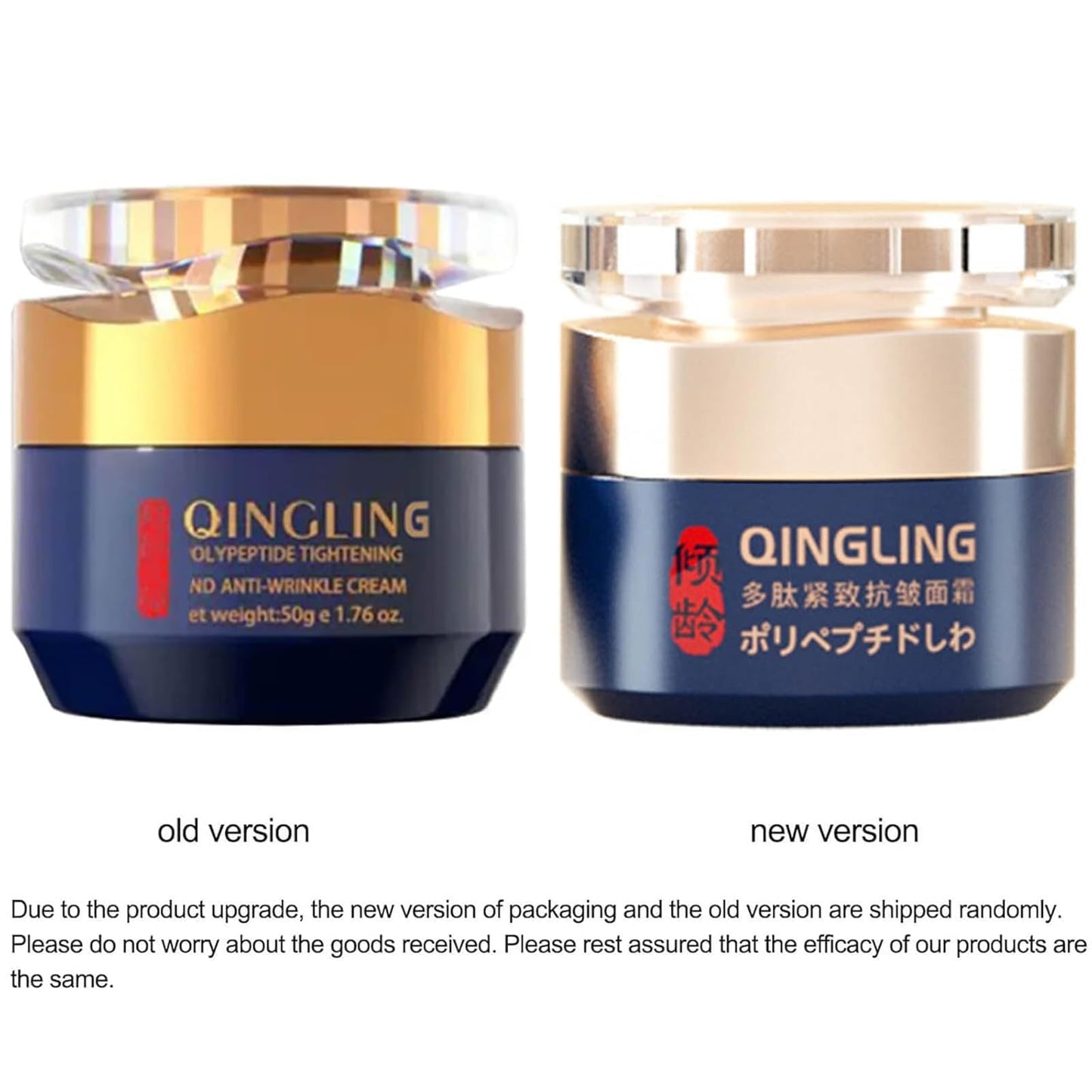 Plutarn Qingling Crema Para Arrugas, Qingling Face Cream, Qingling Wrinkle Removal Cream, Polypeptide Tightening and Anti Wrinkle Cream, Anti Aging Moisturizer for Firming Face (2pcs)