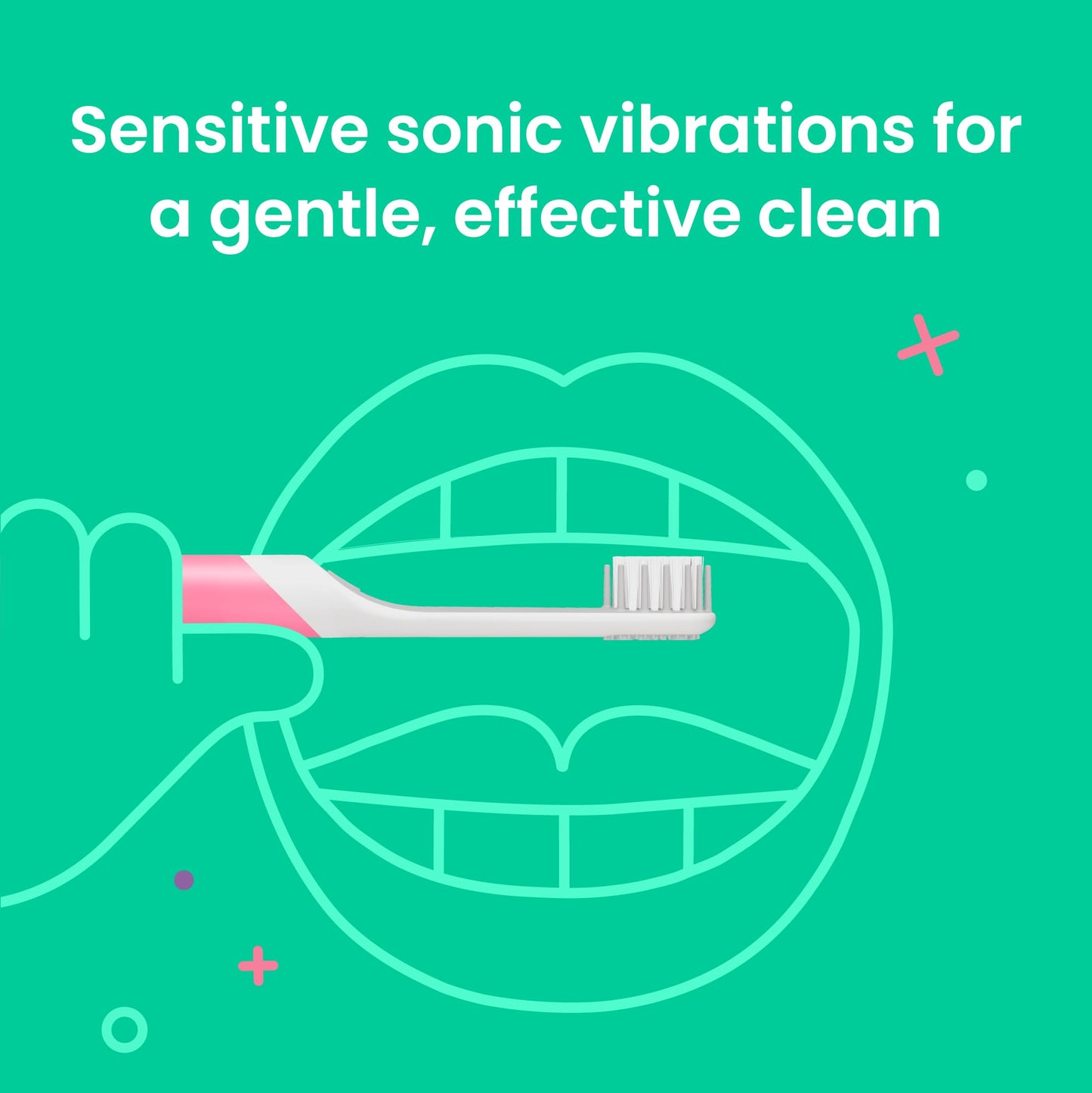 Quip Sonic Toothbrush for Kids - Timed Electric Toothbrush with Small Replaceable Brush Head - Soft Bristles, Rubber Handle, 3 Month Battery Life - Travel Toothbrush - Blue