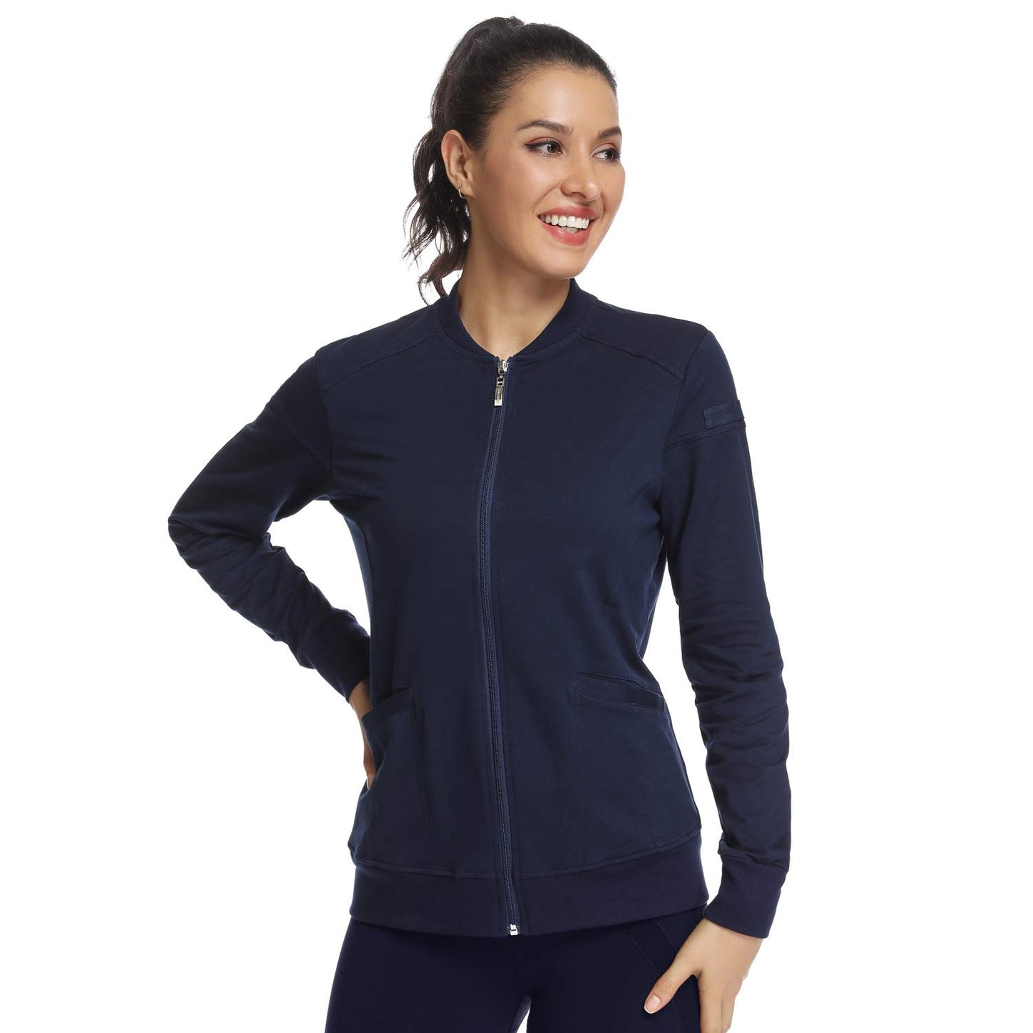 JEYONG Women's Zip Front Warm-Up Jacket