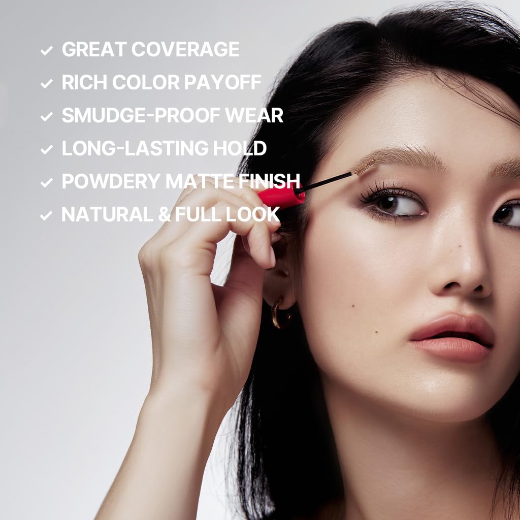 Espoir The Brow Color Fixing Cara #4 Fake Bleach | Easy Fixing without Clumping with Skinny Brush, Long-Lasting & Smudge-proof Eyebrow Mascara, Soft Mood Coloring Tinted Gel, Korean Makeup, 0.1 Fl Oz.