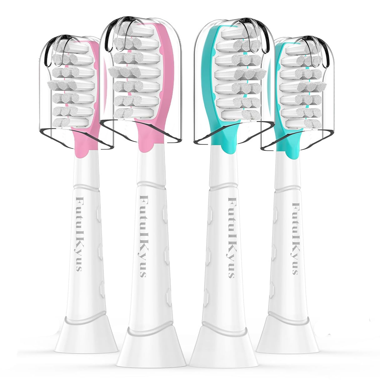 Kids Replacement Heads for Philips Sonicare: 7+ Child Soft Electric Toothbrush Standard Brush Head, Pink & Blue 4 Pack