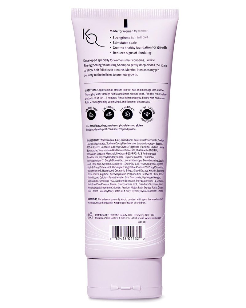 Keranique Volumizing Shampoo for Thinning Hair Support | Keratin & Biotin Formula, 4.5 Oz