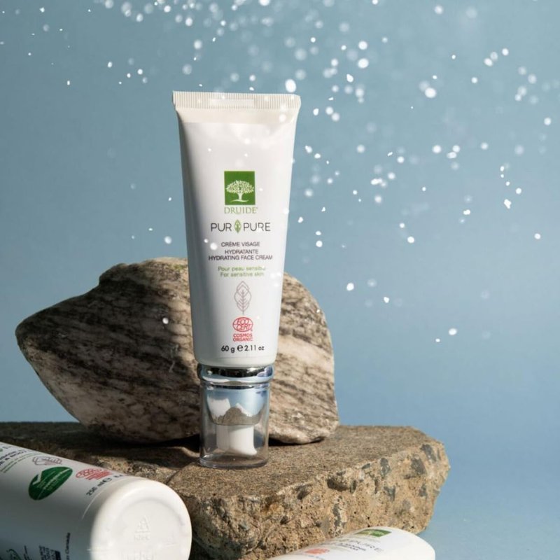 Laboratoires Druide Pur&Pure Hydrating Face Cream Care Organic Moisturizer Cream for Sensitive Skin Ultra-gentle Hypoallergenic – 50 g (1.69 oz) Fragrance-Free,skin soft, Made in Canada