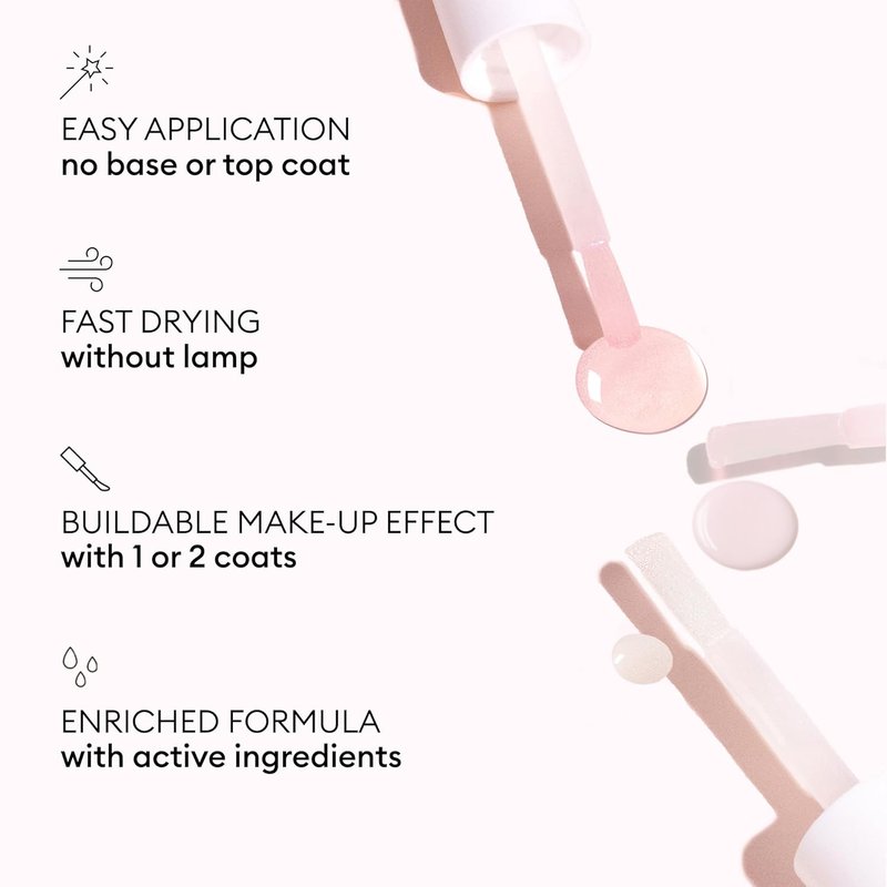 Manucurist Active Blur™ Nail Polish - Powder Pink Matte Treatment with Niacinamide | Vegan, No Lamp, Nail Strengthener