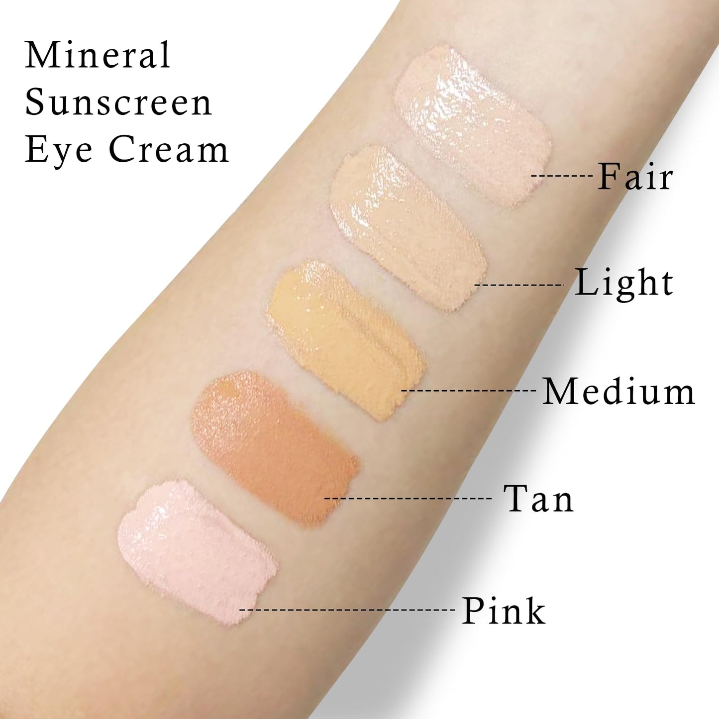 FREEORR Mineral Sunscreen Eye Cream, SPF 35 3-in-1 Tinted Eye Cream Under Eye Corrector or Smooth Eyelines Cover Dark Circle, Fine Lines Puffiness and Bags, Anti-Aging Sunscreen Concealer-04 Pink