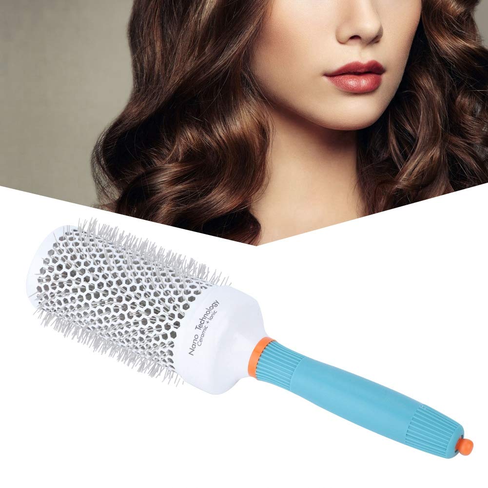 Baxnore Aluminum Moroccan Oil Round Brush, Round Hair Brush, Roller Hairbrush for Blow Drying, Curling, Straightening, 10.6x1.3in, 25#, Pink (53# (1200 single model price 11))
