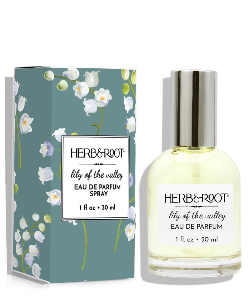 Herb & Root Lily of the Valley Eau de Parfum: Vegan, Cruelty-Free Womens Perfume, Delicate Floral Scent, Long-Lasting Clean Fragrance, oz Body Spray for Women