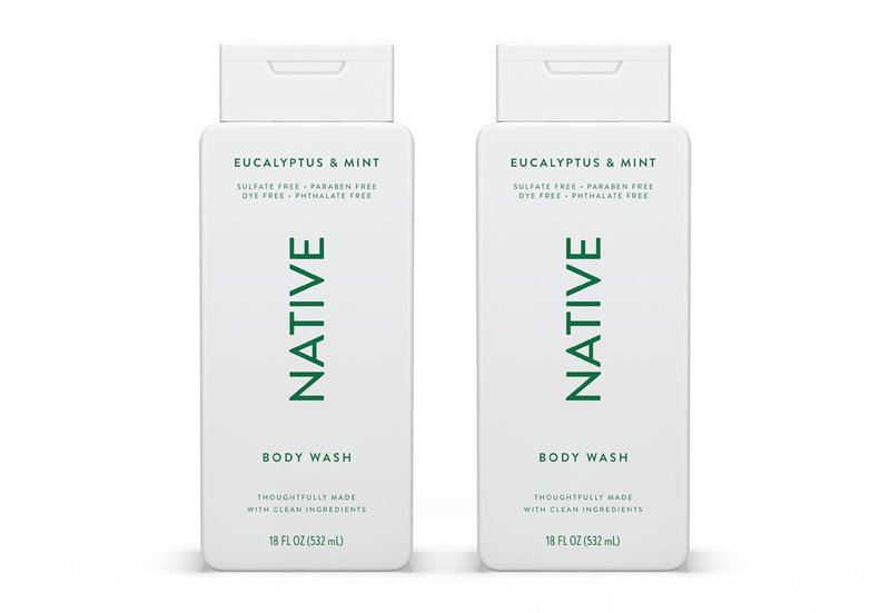 Body Wash with Naturally Derived Ingredients - Eucalyptus & Mint | Sulfate, Paraben, & Dye Free for Soft, Hydrated Skin | 18 oz