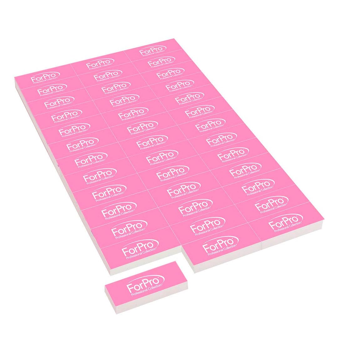 Sparkle Mini Buffer Sheets - Pre-Cut Double-Sided Nail Buffers, 39-Count Pack of 6, 400/4000 Grit, Pink & White