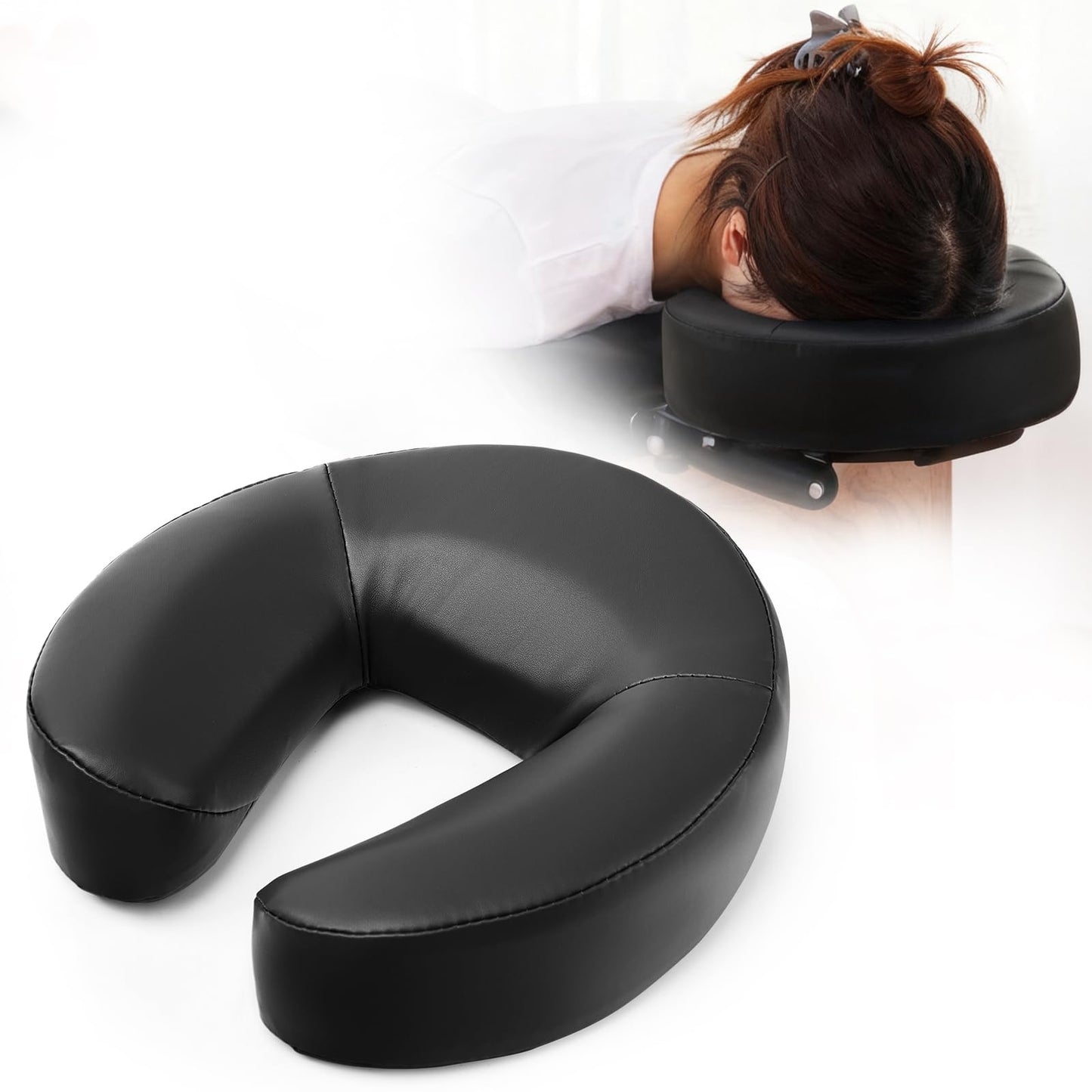 KONOVOLY Universal Headrest Face Cushion for Massage Table, Black